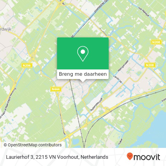 Laurierhof 3, 2215 VN Voorhout kaart