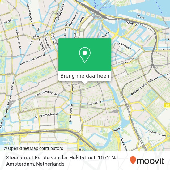 Steenstraat Eerste van der Helststraat, 1072 NJ Amsterdam kaart