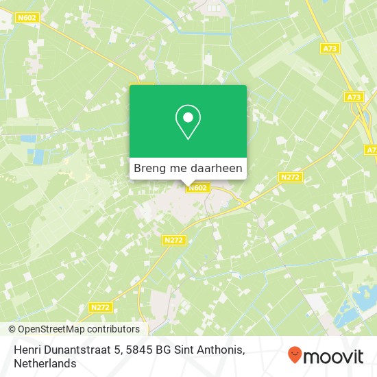 Henri Dunantstraat 5, 5845 BG Sint Anthonis kaart