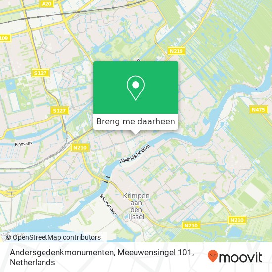 Andersgedenkmonumenten, Meeuwensingel 101 kaart