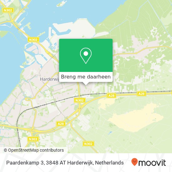 Paardenkamp 3, 3848 AT Harderwijk kaart