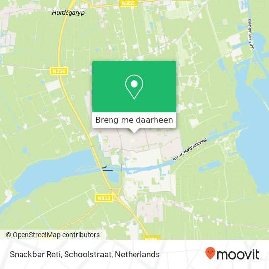 Snackbar Reti, Schoolstraat kaart