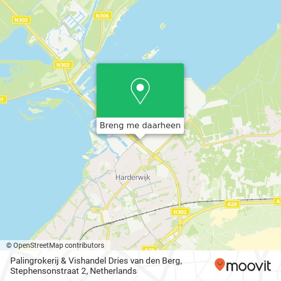 Palingrokerij & Vishandel Dries van den Berg, Stephensonstraat 2 kaart