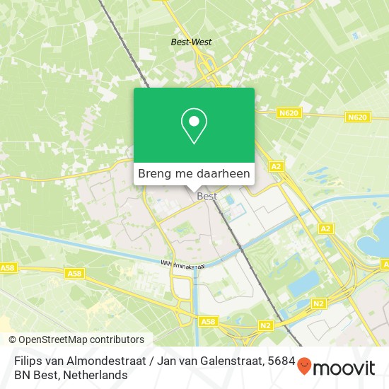 Filips van Almondestraat / Jan van Galenstraat, 5684 BN Best kaart