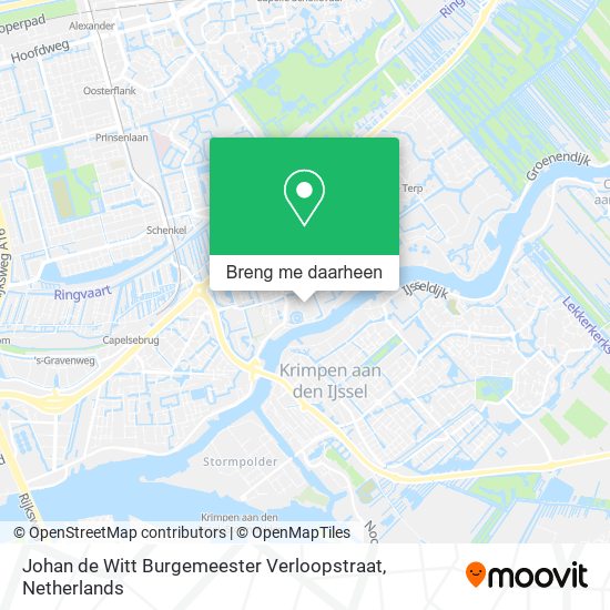 Johan de Witt Burgemeester Verloopstraat kaart