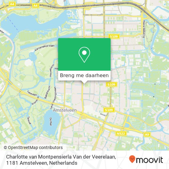 Charlotte van Montpensierla Van der Veerelaan, 1181 Amstelveen kaart