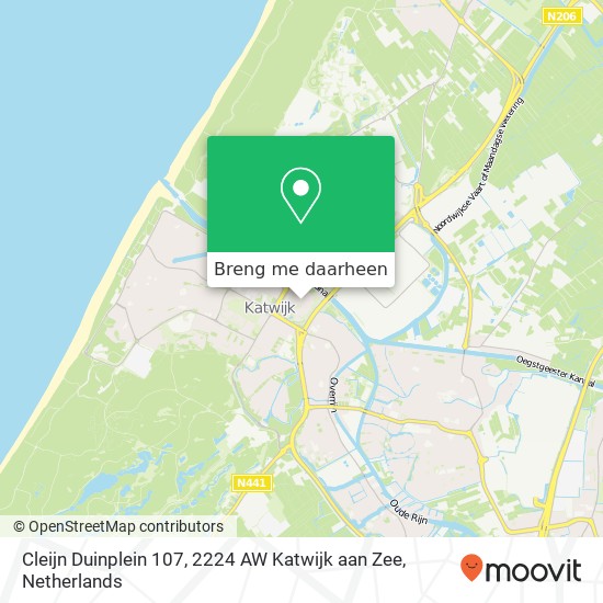 Cleijn Duinplein 107, 2224 AW Katwijk aan Zee kaart