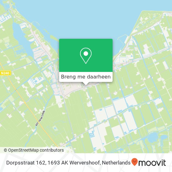 Dorpsstraat 162, 1693 AK Wervershoof kaart