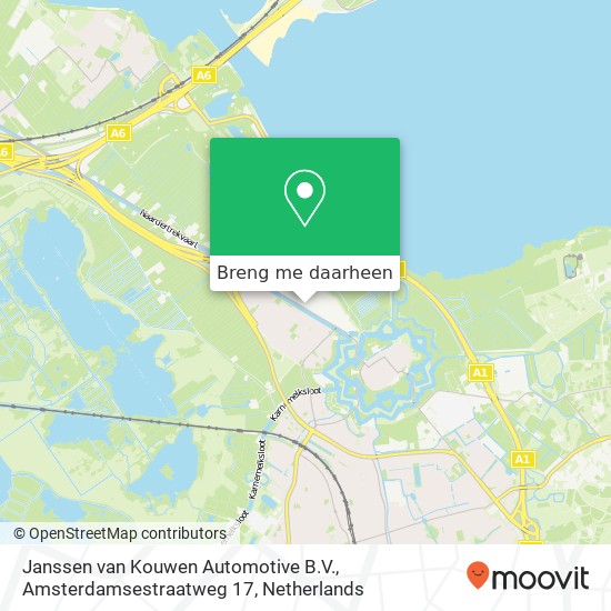 Janssen van Kouwen Automotive B.V., Amsterdamsestraatweg 17 kaart