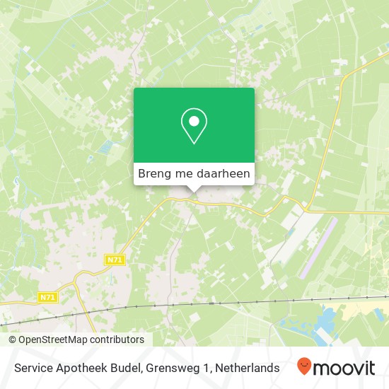 Service Apotheek Budel, Grensweg 1 kaart