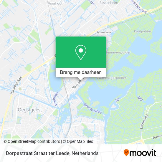 Dorpsstraat Straat ter Leede kaart