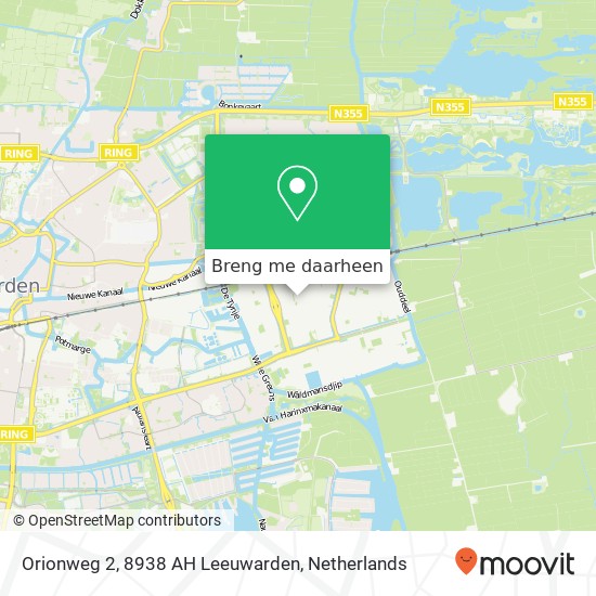 Orionweg 2, 8938 AH Leeuwarden kaart