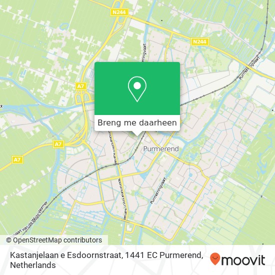 Kastanjelaan e Esdoornstraat, 1441 EC Purmerend kaart