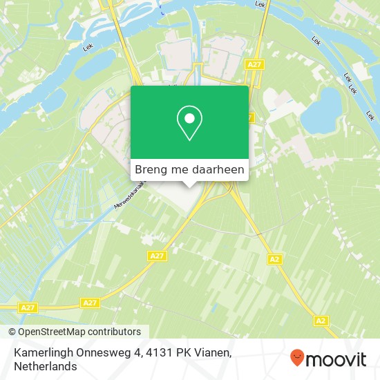 Kamerlingh Onnesweg 4, 4131 PK Vianen kaart