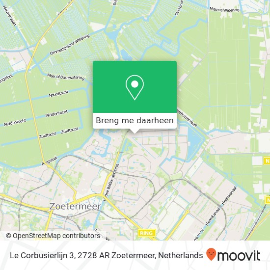 Le Corbusierlijn 3, 2728 AR Zoetermeer kaart