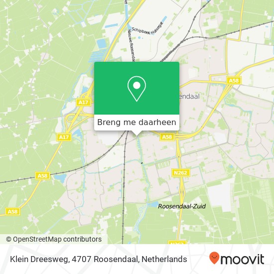 Klein Dreesweg, 4707 Roosendaal kaart