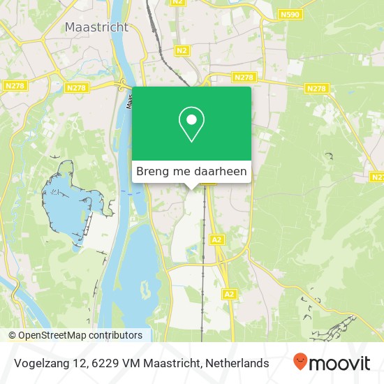 Vogelzang 12, 6229 VM Maastricht kaart