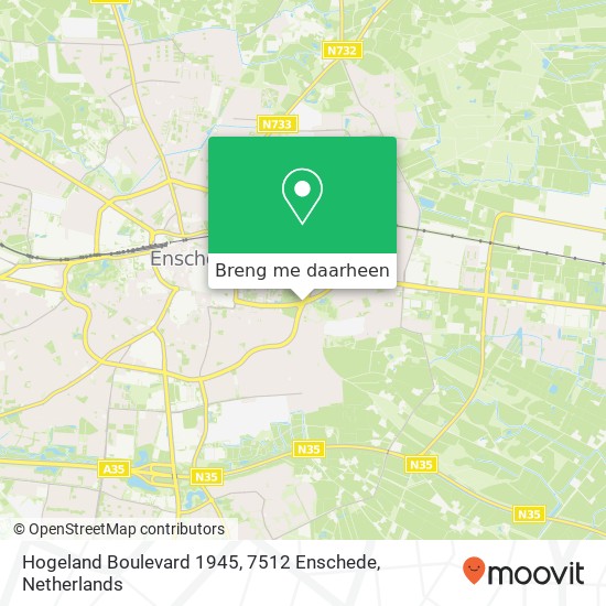 Hogeland Boulevard 1945, 7512 Enschede kaart