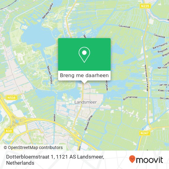 Dotterbloemstraat 1, 1121 AS Landsmeer kaart