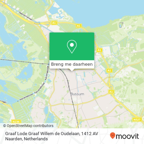 Graaf Lode Graaf Willem de Oudelaan, 1412 AV Naarden kaart