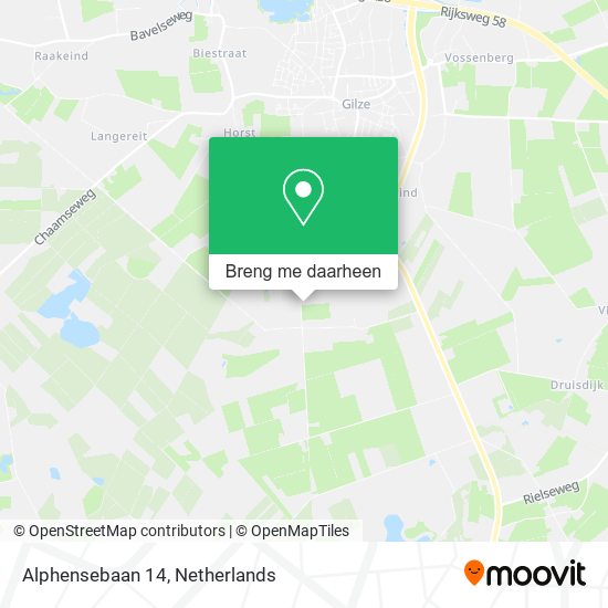 Alphensebaan 14, 5126 PR Gilze kaart
