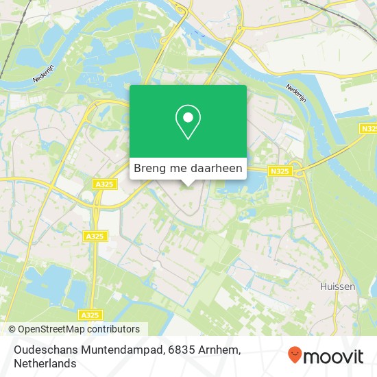 Oudeschans Muntendampad, 6835 Arnhem kaart