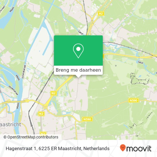 Hagenstraat 1, 6225 ER Maastricht kaart
