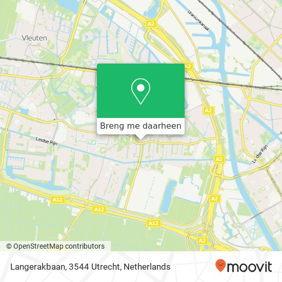 Langerakbaan, 3544 Utrecht kaart