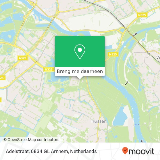 Adelstraat, 6834 GL Arnhem kaart