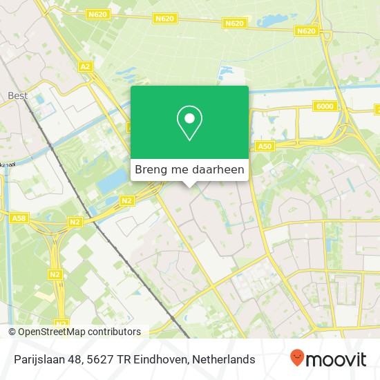 Parijslaan 48, 5627 TR Eindhoven kaart