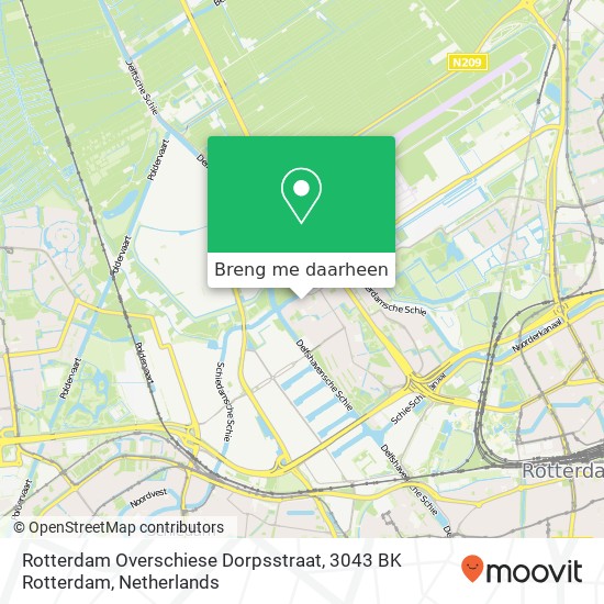 Rotterdam Overschiese Dorpsstraat, 3043 BK Rotterdam kaart