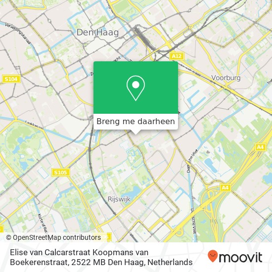 Elise van Calcarstraat Koopmans van Boekerenstraat, 2522 MB Den Haag kaart