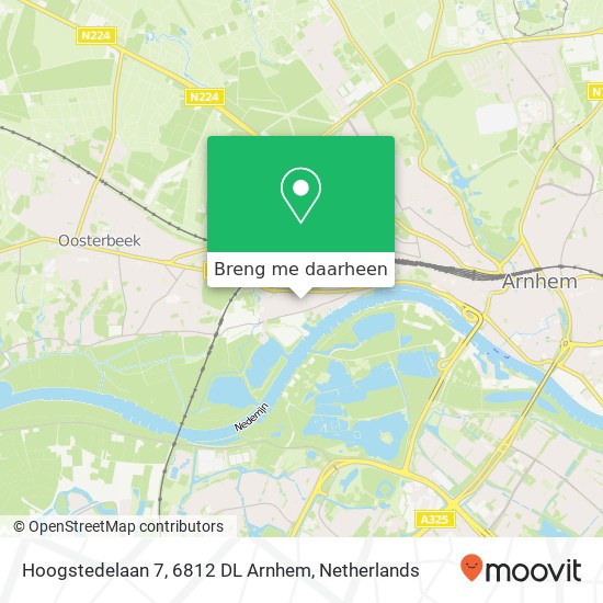 Hoogstedelaan 7, 6812 DL Arnhem kaart