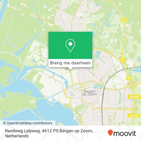 Randweg Lelyweg, 4612 PS Bergen op Zoom kaart