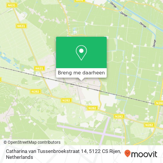 Catharina van Tussenbroekstraat 14, 5122 CS Rijen kaart