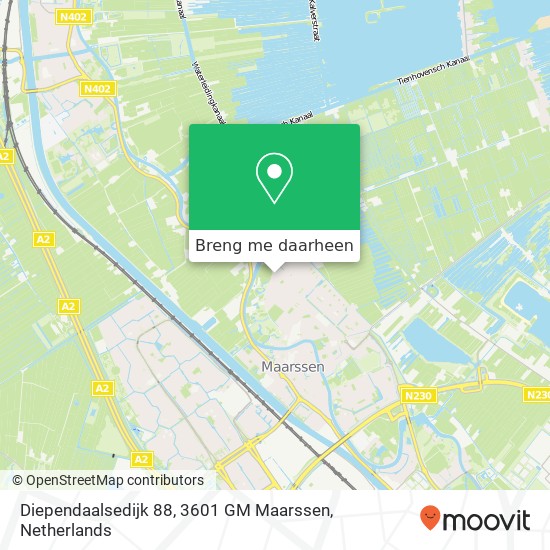 Diependaalsedijk 88, 3601 GM Maarssen kaart