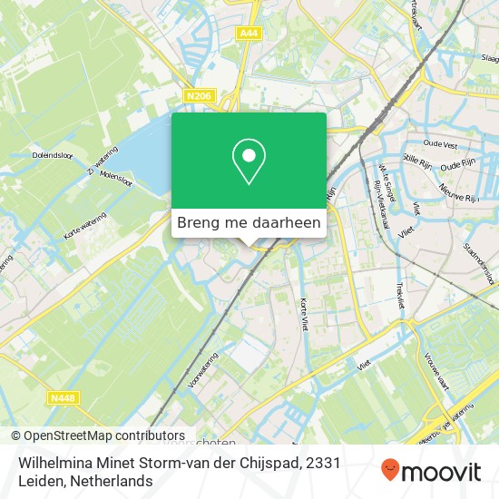 Wilhelmina Minet Storm-van der Chijspad, 2331 Leiden kaart