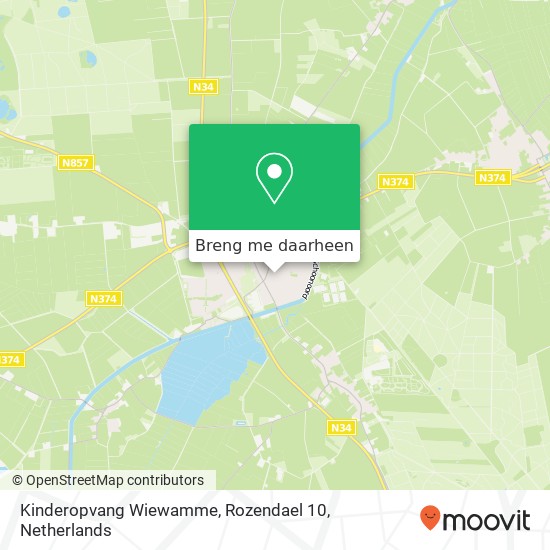 Kinderopvang Wiewamme, Rozendael 10 kaart