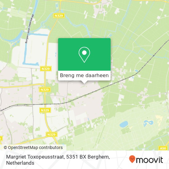 Margriet Toxopeusstraat, 5351 BX Berghem kaart