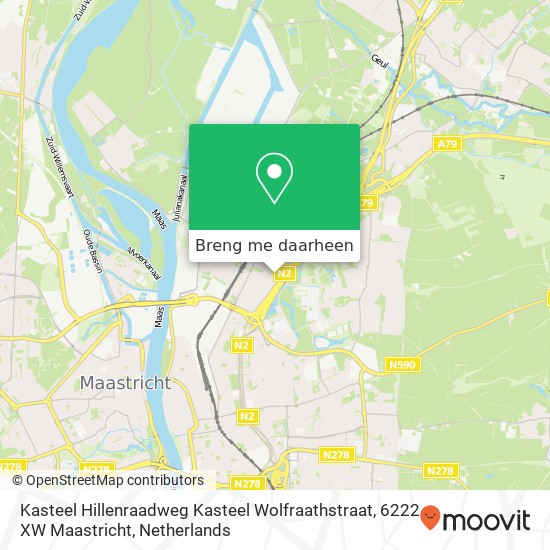 Kasteel Hillenraadweg Kasteel Wolfraathstraat, 6222 XW Maastricht kaart