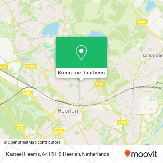 Kasteel Heems, 6415 HS Heerlen kaart