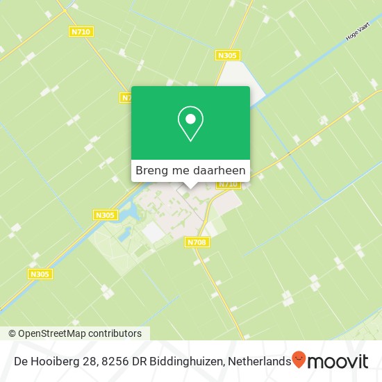 De Hooiberg 28, 8256 DR Biddinghuizen kaart