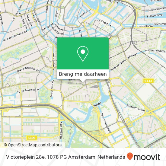 Victorieplein 28e, 1078 PG Amsterdam kaart