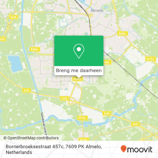 Bornerbroeksestraat 457c, 7609 PK Almelo kaart