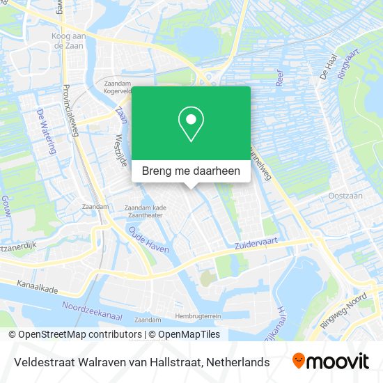 Veldestraat Walraven van Hallstraat kaart