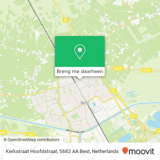 Kerkstraat Hoofdstraat, 5682 AA Best kaart