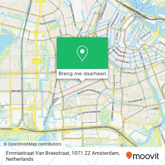 Emmastraat Van Breestraat, 1071 ZZ Amsterdam kaart