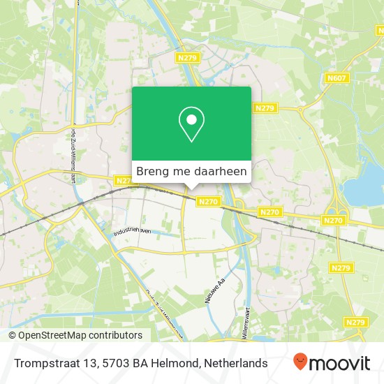 Trompstraat 13, 5703 BA Helmond kaart