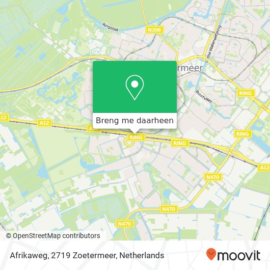 Afrikaweg, 2719 Zoetermeer kaart