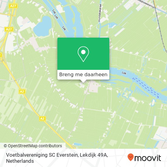 Voetbalvereniging SC Everstein, Lekdijk 49A kaart